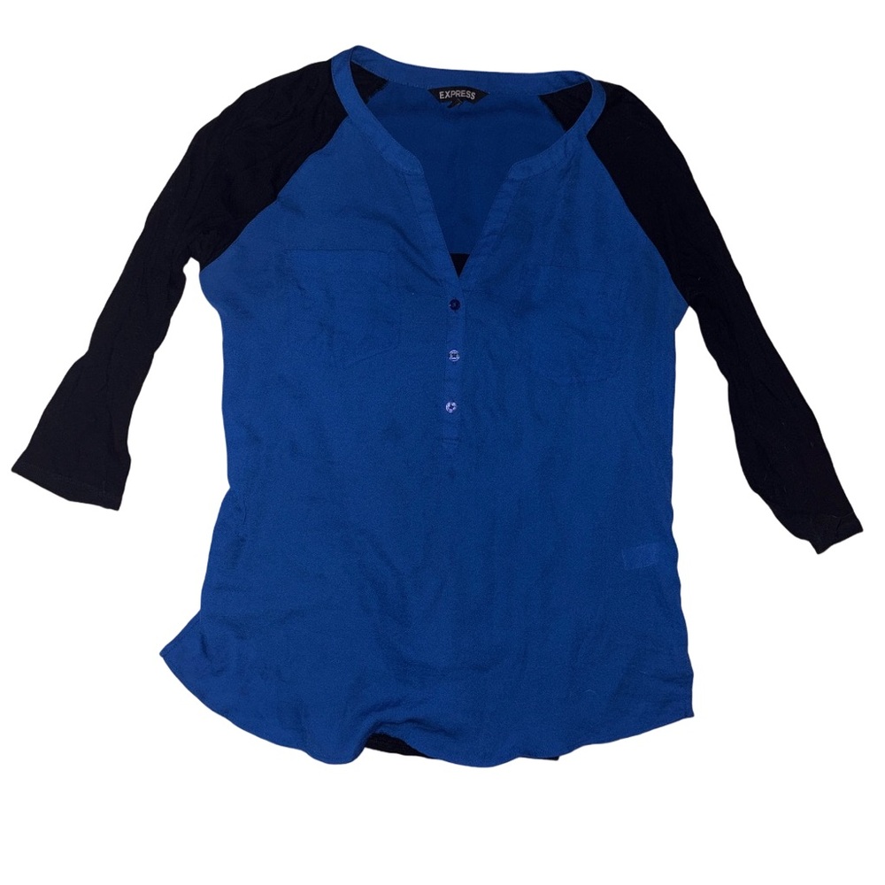 Black & blue Express top